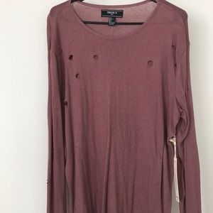 Forever 21 Thrashed Longsleeve Tee